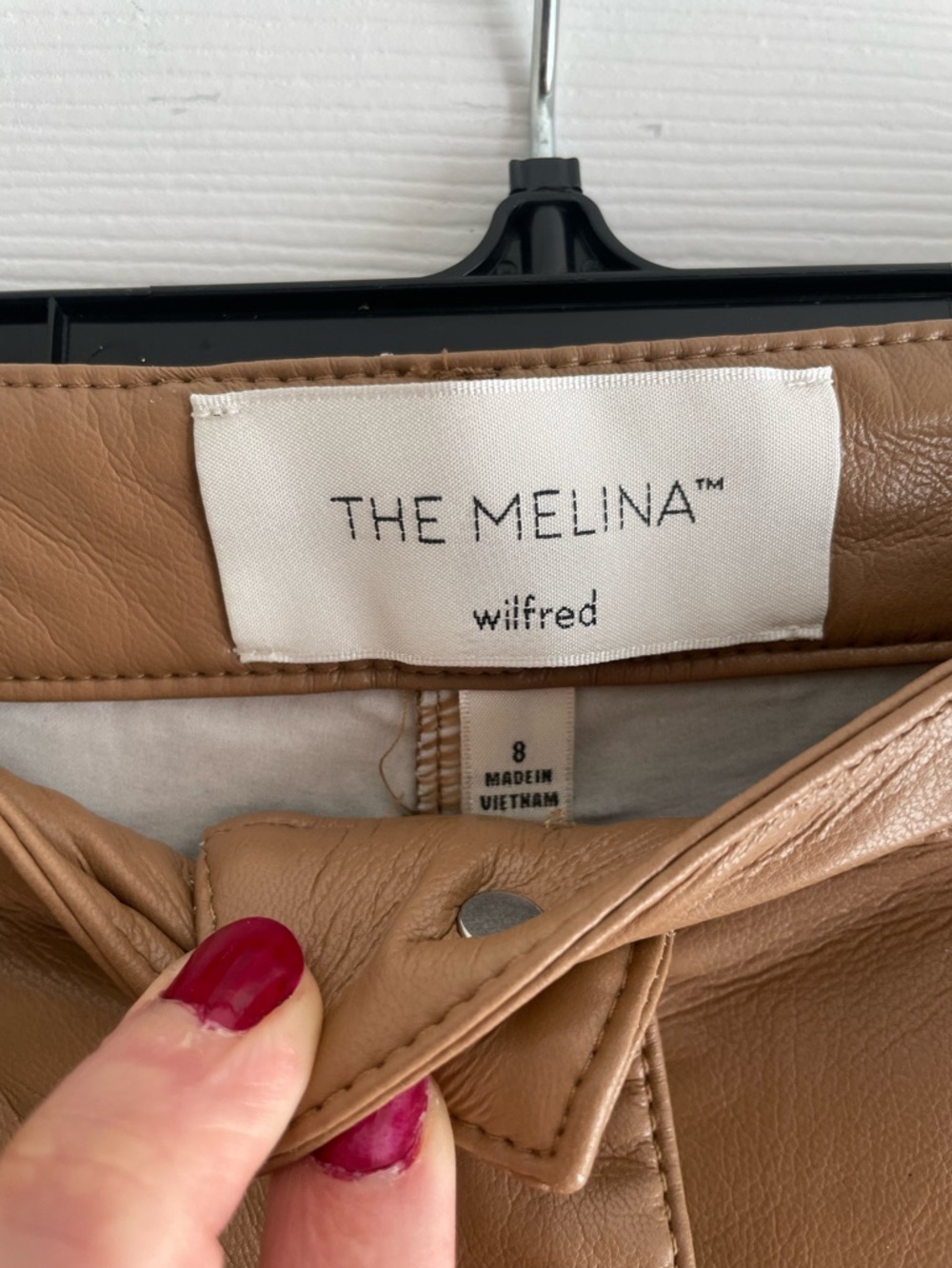 Wilfred The Melina Faux Leather Pants — Camel